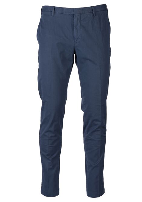 PT Torino Dark Blue Cotton and Elastane Trousers - Spring/Summer PT TORINO |  | CO-KTZEZ00CL1Y383
